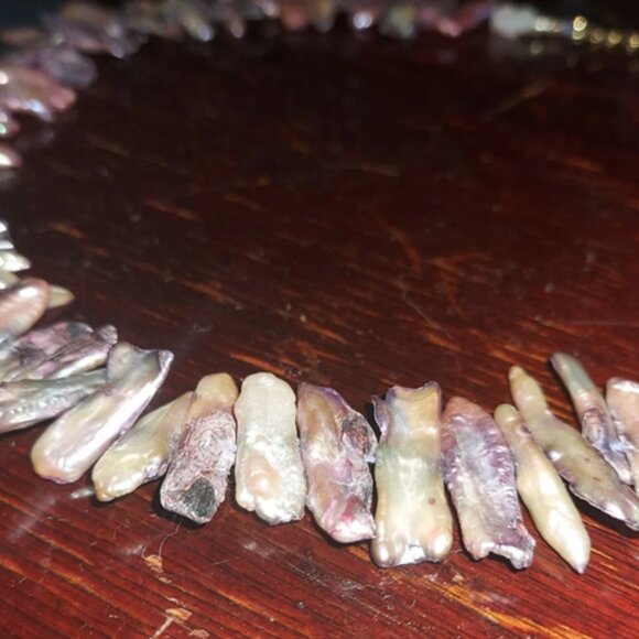 Pink Fresh Water Pearls Necklace - Picture 4 of 4